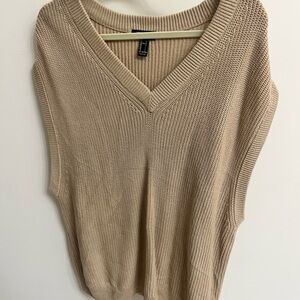 Women's Tan Sweater Vest